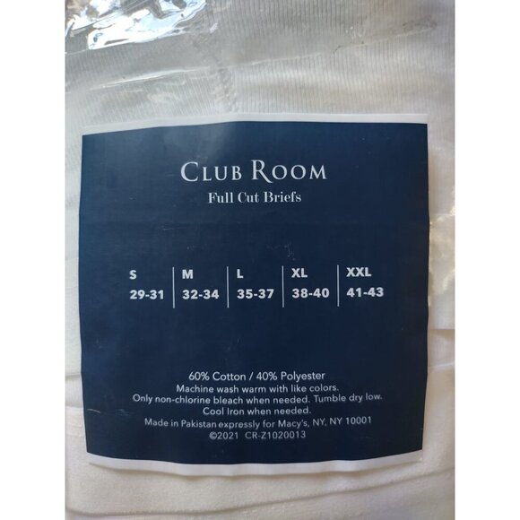 Club Room 8 Pack Full Cut Boxer Briefs Cotton Poly Blend White Comfort Fit. - Picture 6 of 7